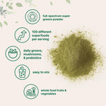 Micro Ingredients super greens powder nutritional facts panel