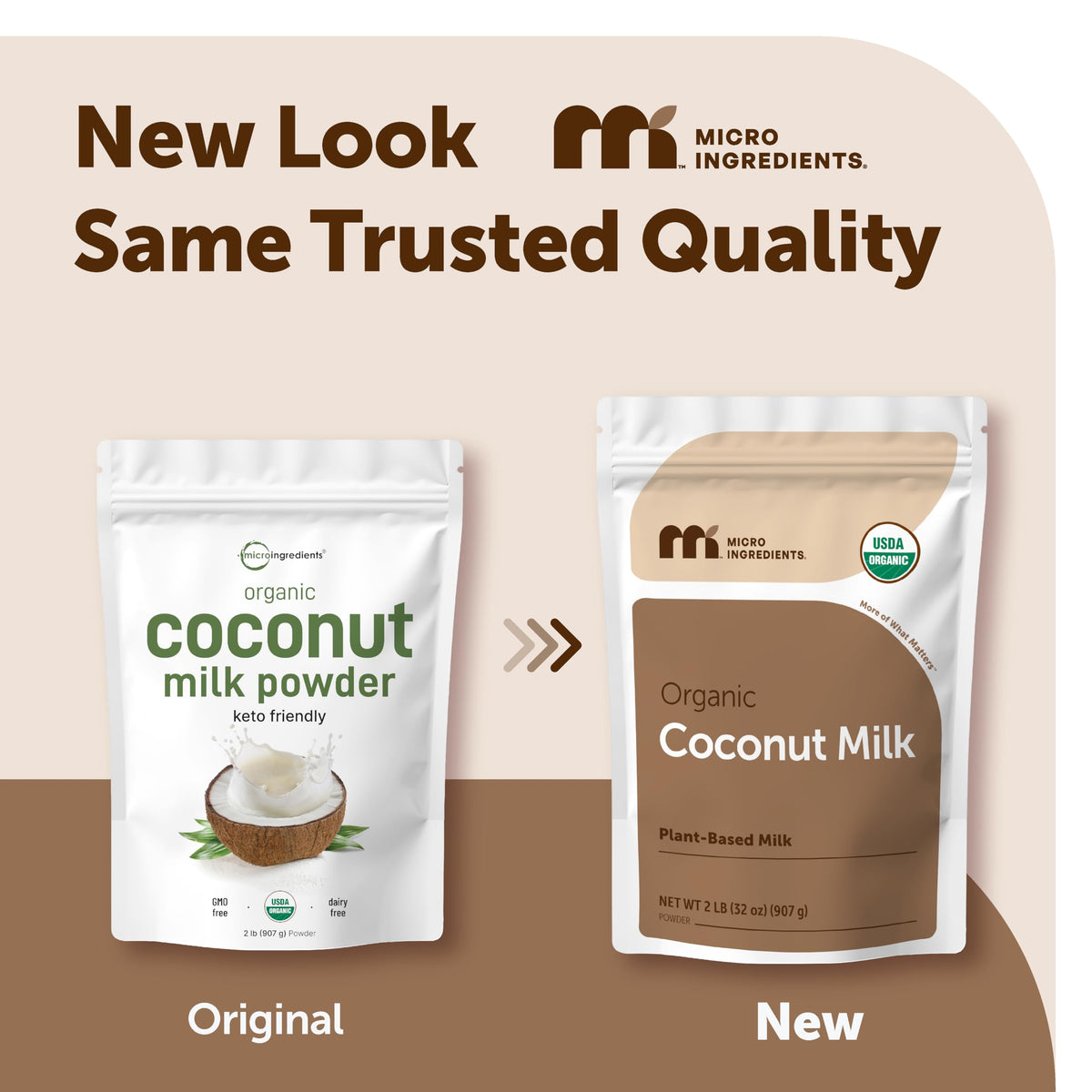 Micro Ingredients organic coconut milk powder mixed in coffee cup