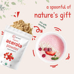 Micro Ingredients Organic Acerola Powder nutritional information panel