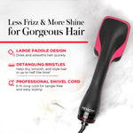 Revlon all-in-one blow dryer brush packaging detailing the product specifications and ionic technology benefits.