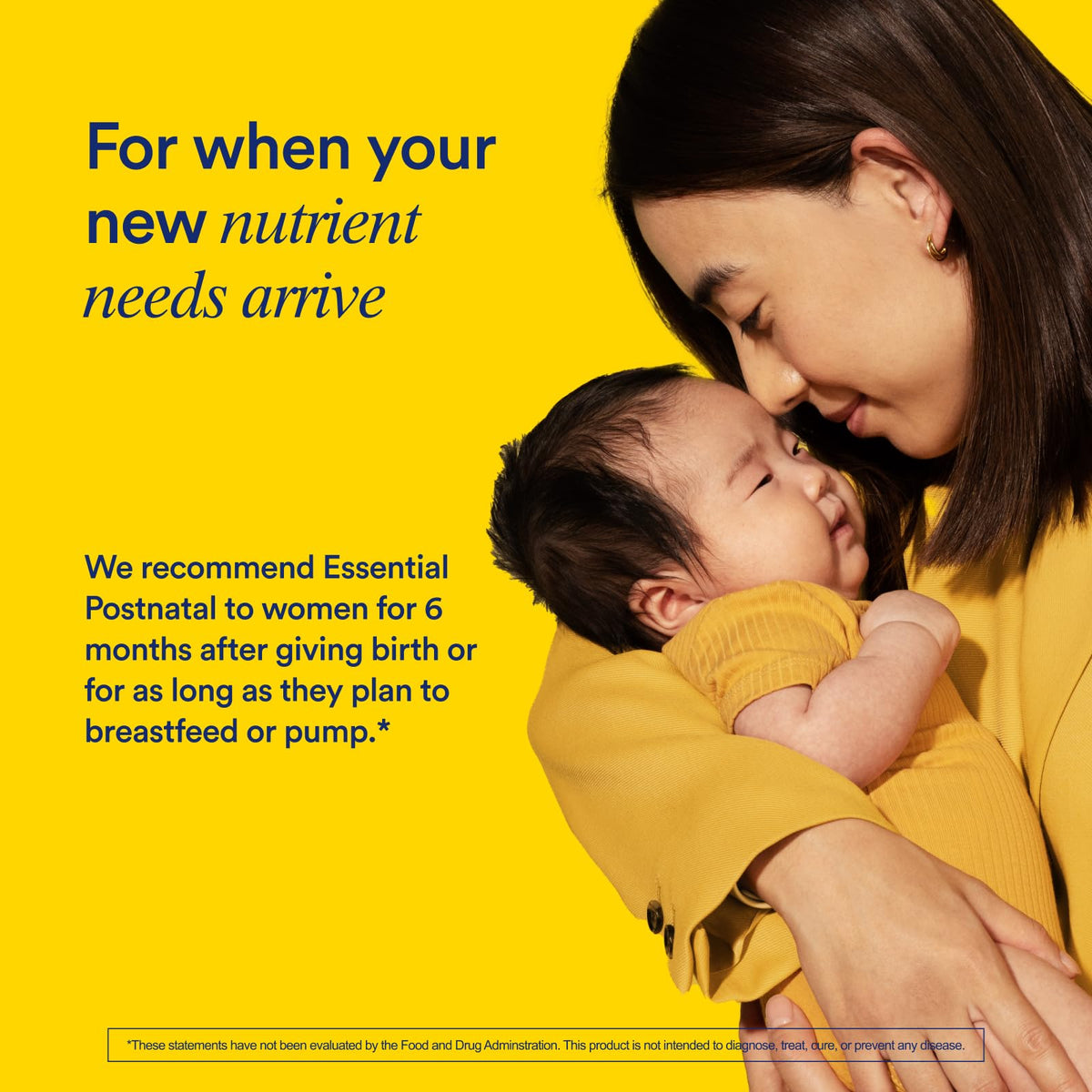 Nutritional facts panel of Ritual Postnatal Multivitamin