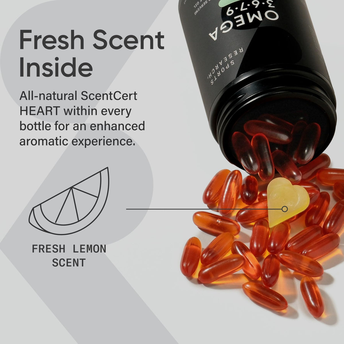 Sports Research Vegan Omega 3-6-7-9 side view showing seal