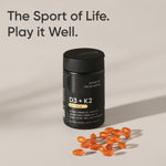 Side profile of Sports Research supplement bottle