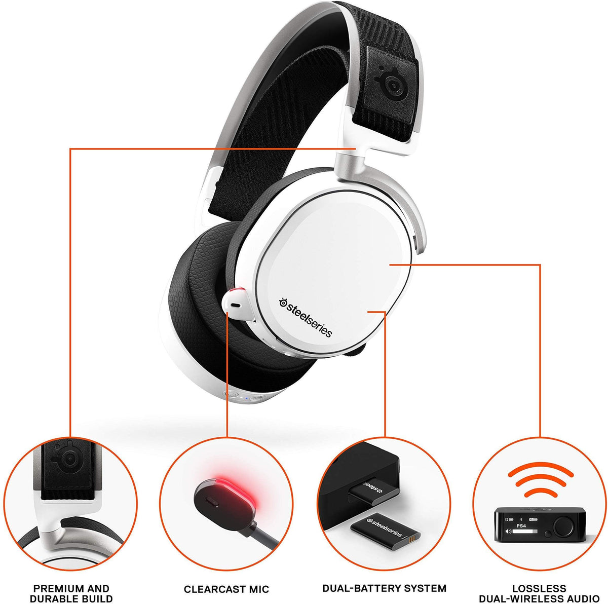 SteelSeries Arctis Pro Wireless ear cushion and headband comfort