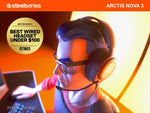 Close up of AirWeave memory foam ear cushions on SteelSeries Arctis Nova 3