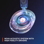 SteelSeries Arctis Nova 3 RGB lighting detail on earcup