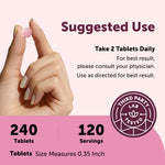 Authentic Micro Ingredients 240 chewable tablets packaging illustrating non GMO and vegan badges