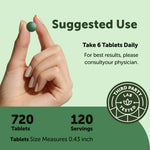 Back label of Micro Ingredients organic superfood supplement