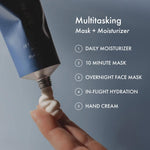 Back of Summer Fridays Jet Lag Mask bottle showing ingredients