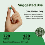 Close up view of green organic spirulina tablets rich in chlorophyll