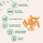 Authentic USA imported 120 veggie capsule bottle of Micro Ingredients turmeric formula.