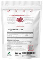 Micro Ingredients 400 tablet beetroot supplement bottle side profile