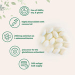 Back label of Micro Ingredients L-Selenomethionine supplement with nutritional facts