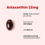 Micro Ingredients Astaxanthin 60 softgels showcasing the easy to swallow antioxidant capsules