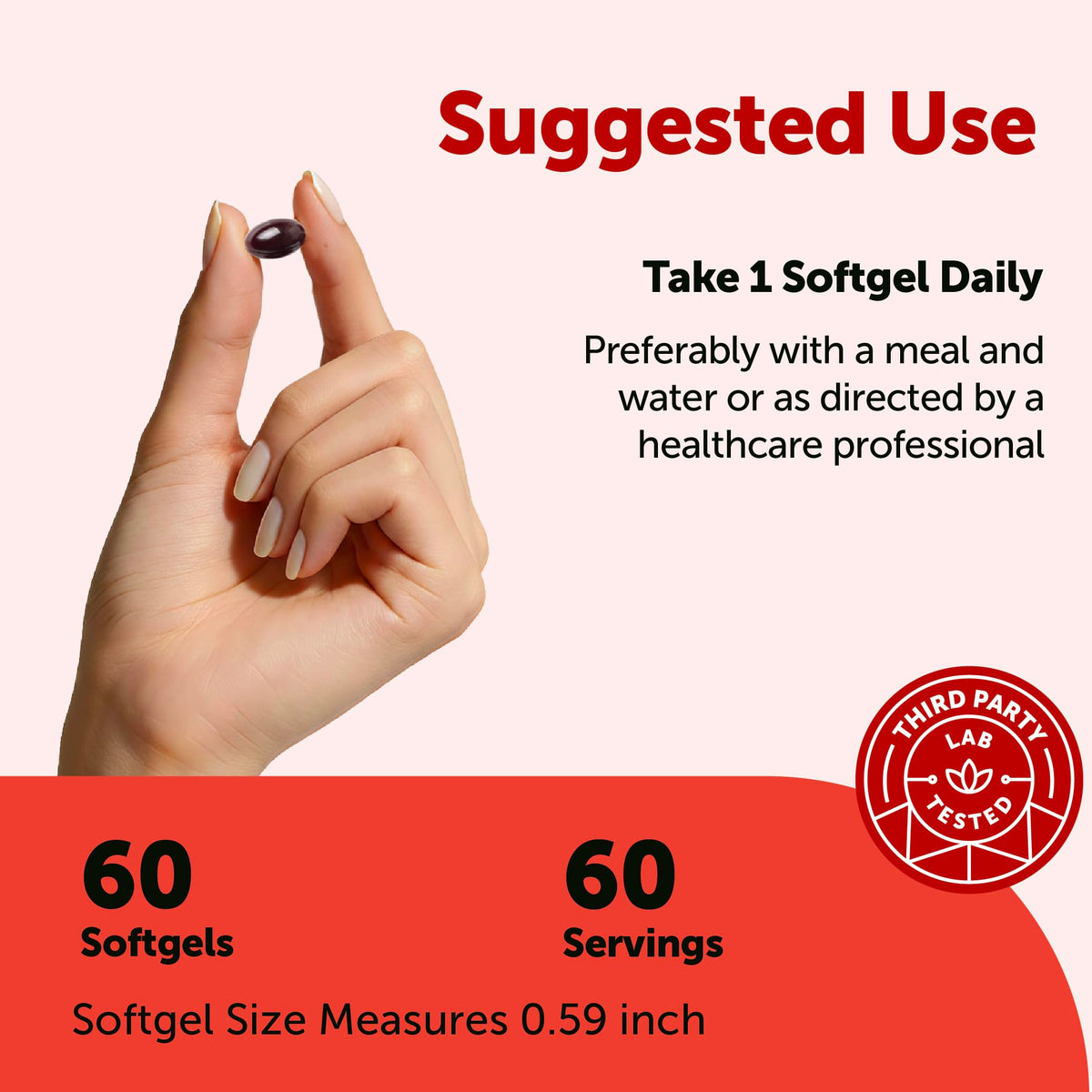 Non GMO gluten free astaxanthin softgels pouch for skin and eye health