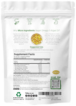 Micro Ingredients plant based omega supplement vegetarian softgels displayed clearly