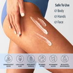 Nature Well intense hydration cream texture showcase demonstrating a thick white non greasy formula