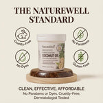 NATURE WELL dermatologist tested paraben free skin conditioning formula close up