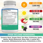 Authentic New Age Quercetin and Zinc complex 120 count packaging details