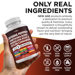 All in one premium herbal formula bottle from New Age showcasing standard capsule count