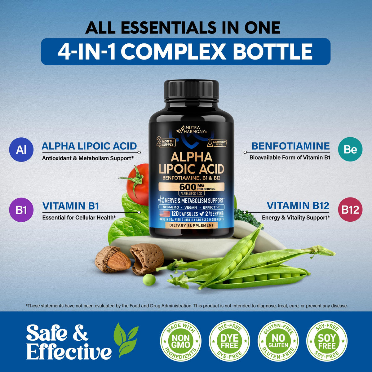 NutraHarmony high potency antioxidant supplement container