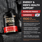 High potency 10 to 1 extract Korean Ginseng bottle