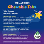 Natural Vitality Kids Calm Sleep 1 milligram dietary supplement non GMO vegan badge details