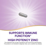 Authentic imported USA Nature's Way Zinc Bisglycinate capsules side packaging