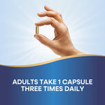 Authentic imported USA beauty and health supplement packaging highlighting the secure tamper evident bottle safety cap.