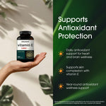 NatureBell extra strength Vitamin E pills showing the clear gold liquid oil formulation texture