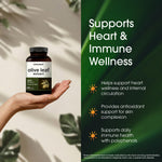 Authentic NatureBell immunity and cardiovascular defense dietary supplement capsules placed next to the container