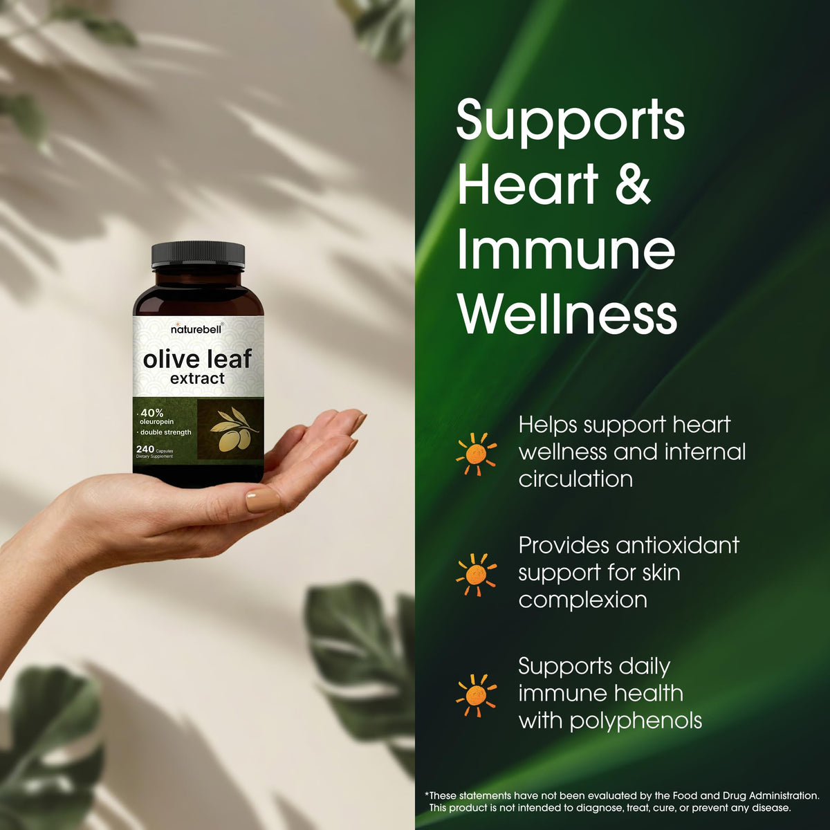 Authentic NatureBell immunity and cardiovascular defense dietary supplement capsules placed next to the container
