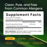 Six-year-old Korean red ginseng root extract softgels