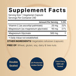 NatureBell chelated magnesium glycinate 240 capsules label details