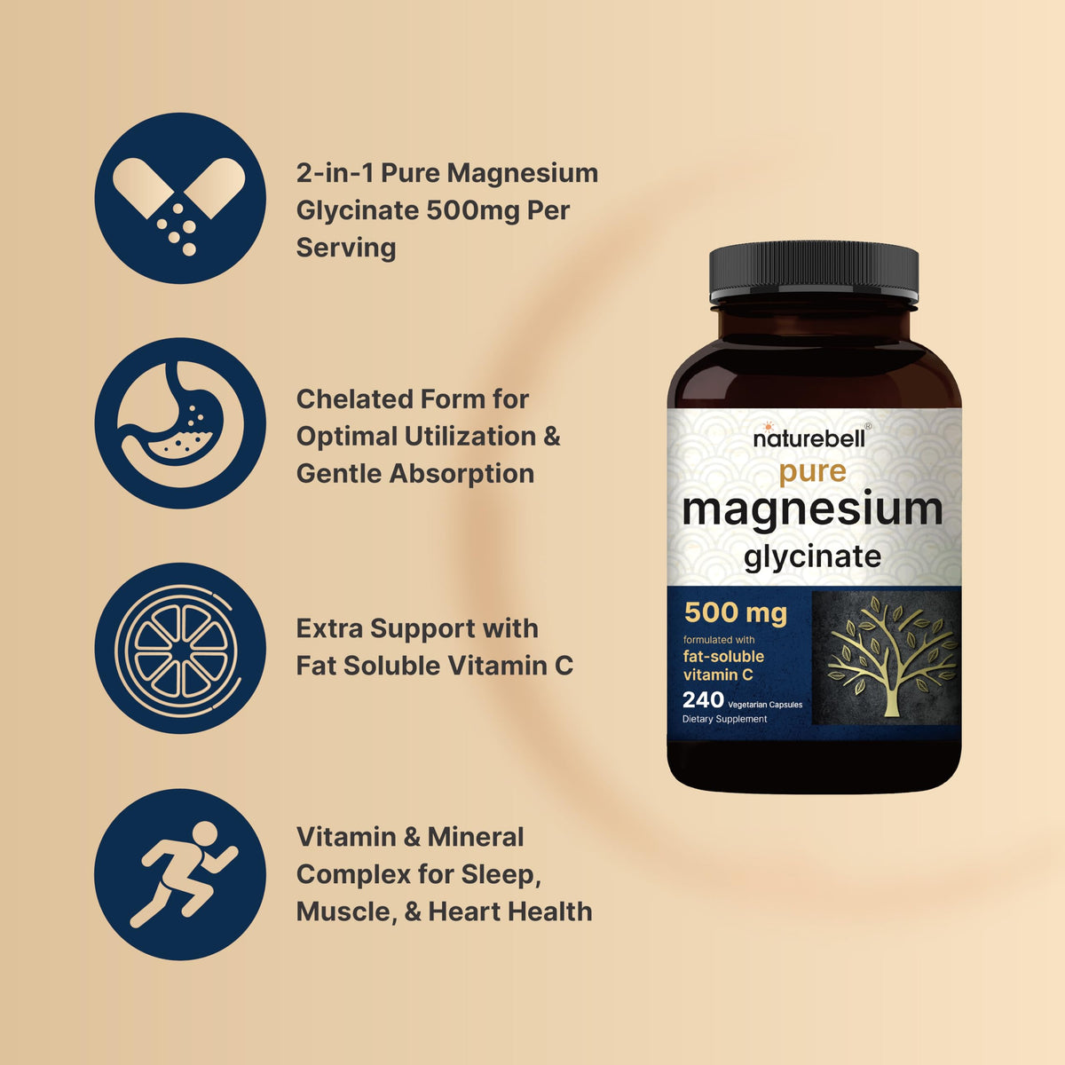 NatureBell dietary supplement capsules for muscle relaxation