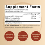NatureBell Coenzyme Q10 200 milligrams supplement bottle detailing cellular energy support.