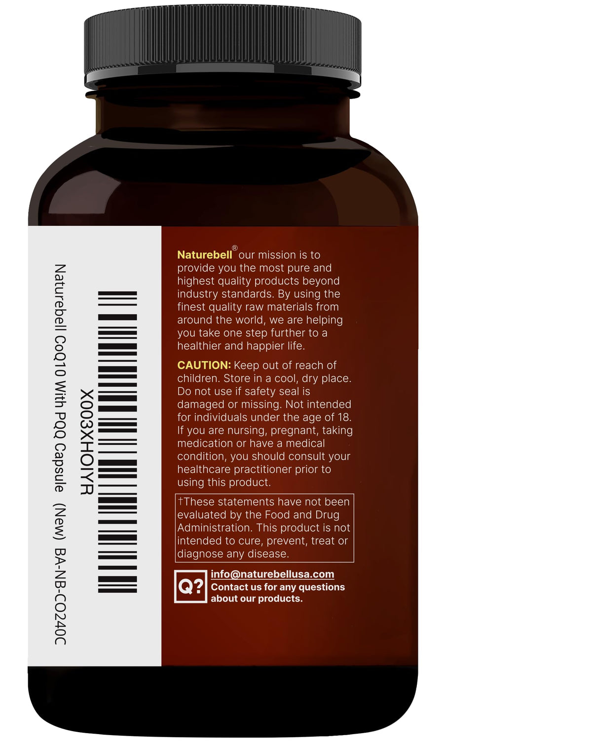 NatureBell CoQ10 200mg 240 capsules packaging ideal for premium Indian wellness routines.