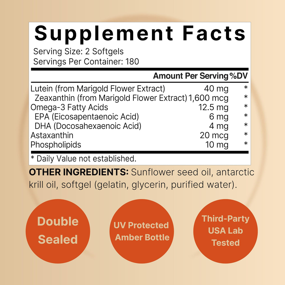 NatureBell macular health supplement bottle showing 4-in-1 formula ingredients
