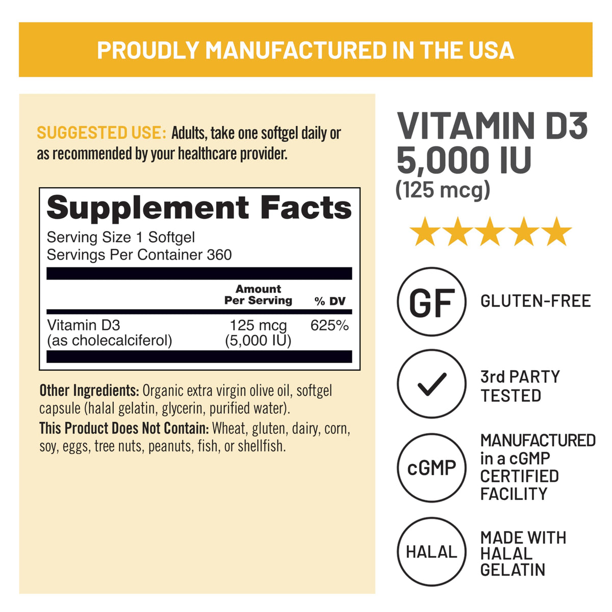 Authentic NatureWise bone and muscle support vitamin D3 softgels resting on a clean white countertop