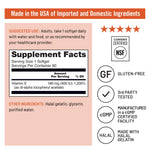 NatureWise Vitamin E 400 IU bottle showing the supplement facts panel and halal gelatin ingredients.