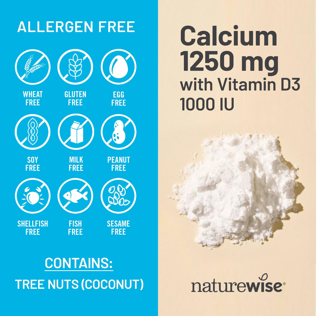 NatureWise non GMO gluten free bone density support supplement bottle highlighting halal gelatin certification