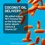 NatureWise authentic USA imported calcium and vitamin D3 bone health softgels distributed by Dropy India