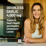 NatureWise ultra potent 100:1 garlic extract 60 softgels label showing non-GMO certification
