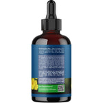 Close up label of Natures Craft Mullein liquid supplement for lungs