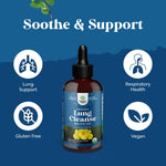 Side profile of 120 milliliter lung health herbal tincture