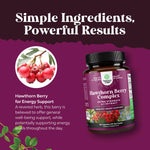 Natures Craft hawthorn berry leaf and flower complex one hundred twenty capsules bottle