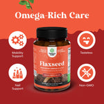 Nature's Craft flaxseed dietary supplement bottle showing premium imported USA packaging