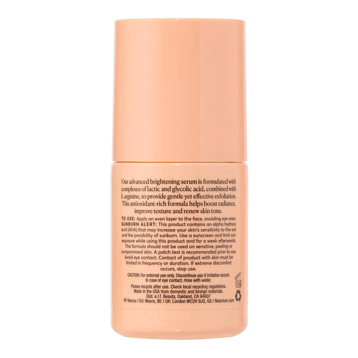Naturium exfoliating brightening serum dropper bottle showing product texture