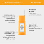 Texture swatch of Naturium UV Reflect Antioxidant sunscreen