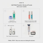 Naturium smoothing and lifting peptide serum product bottle side view detail
